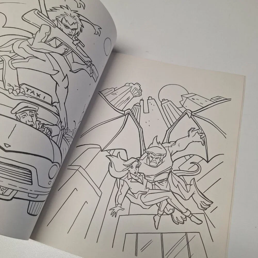 Gargoyles Activity Coloring Book Marker Paint Crayon Vintage 90s TV Show Cartoon
